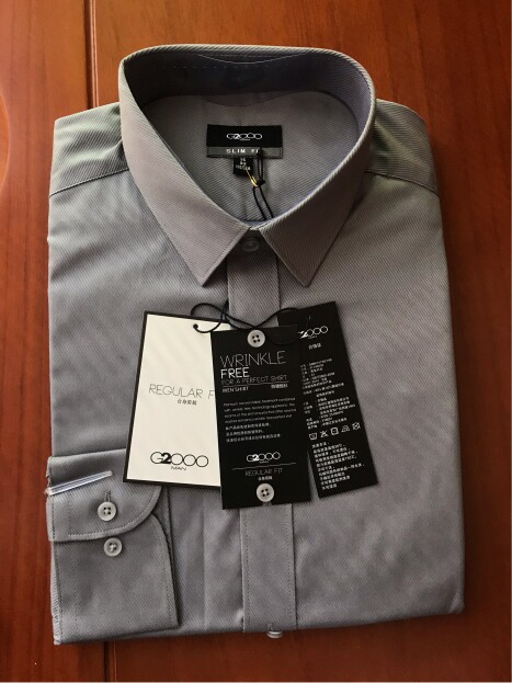 G2000 メンズ 長袖 スリムフィット ポケットなし ビジネスシャツ