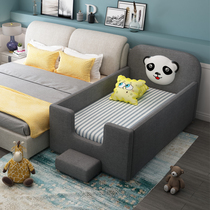 Fabric childrens widened splicing crib Yanbian shake sound with the same flat external expansion connection large soft bag customization