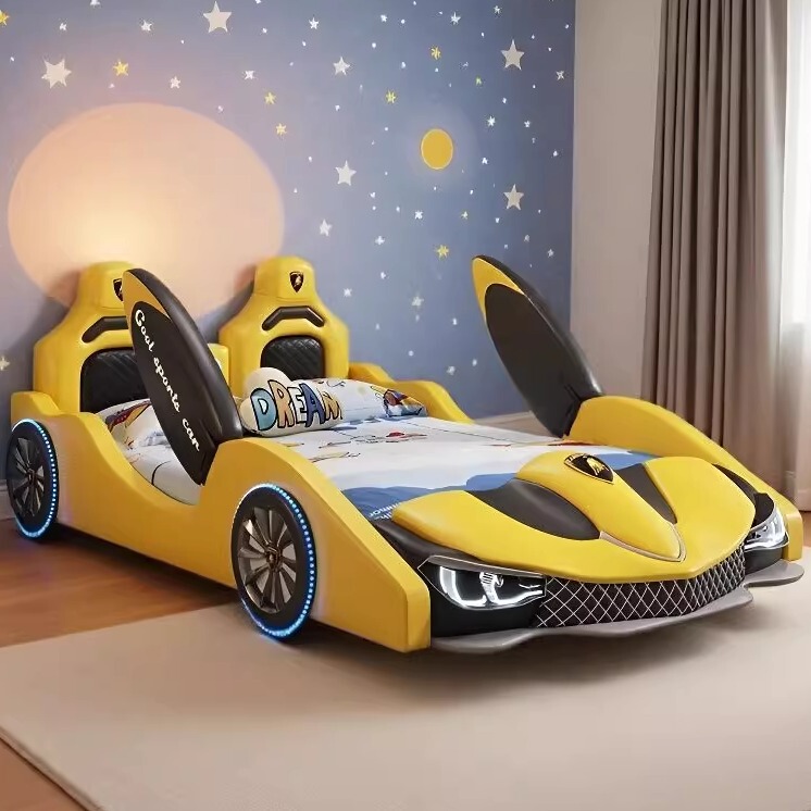 Children's Bed Boy's Car Bed 2026 New Model for Home Use 1.5m with Guardrails Creative Sports Car Multifunctional Cartoon Solid Wood Children's Bed Boy's Car Bed 2026 New Model for Home Use 1.5m with Guardrails Creative Sports Car Multifunctional Cartoon Solid Wood