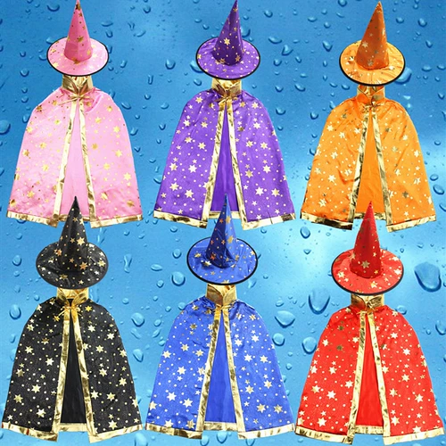 Детский волшебный плащ для взрослых, волшебная палочка, накидка, xэллоуин