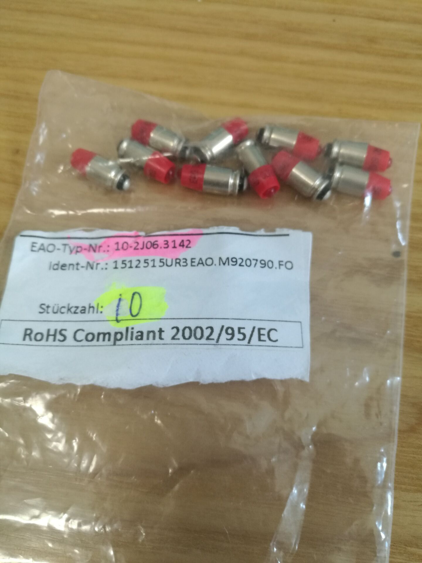 10-2j06 3142 brand new original spot Swiss EAO 6v bulb