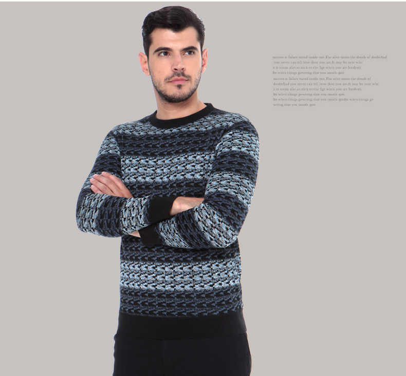 Langsha áo ấm nam dày cộng với nhung thời trang jacquard quần áo ấm mùa đông áo có thể được mặc bên trong áo thu đông nam nữ