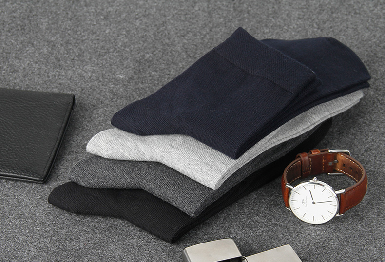 Langsha vớ nam trong vớ cotton ống vớ nam cotton bốn mùa vớ nam trong phần dày của tất thấm mồ hôi cotton tất adidas