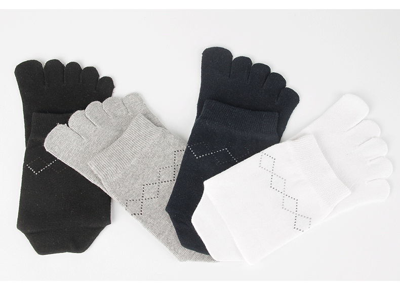 Langsha vớ bốn mùa nam vớ năm ngón chân chia đôi tất trong năm ngón tay vớ nam bốn mùa vớ cotton thể thao vớ vớ nam cổ cao