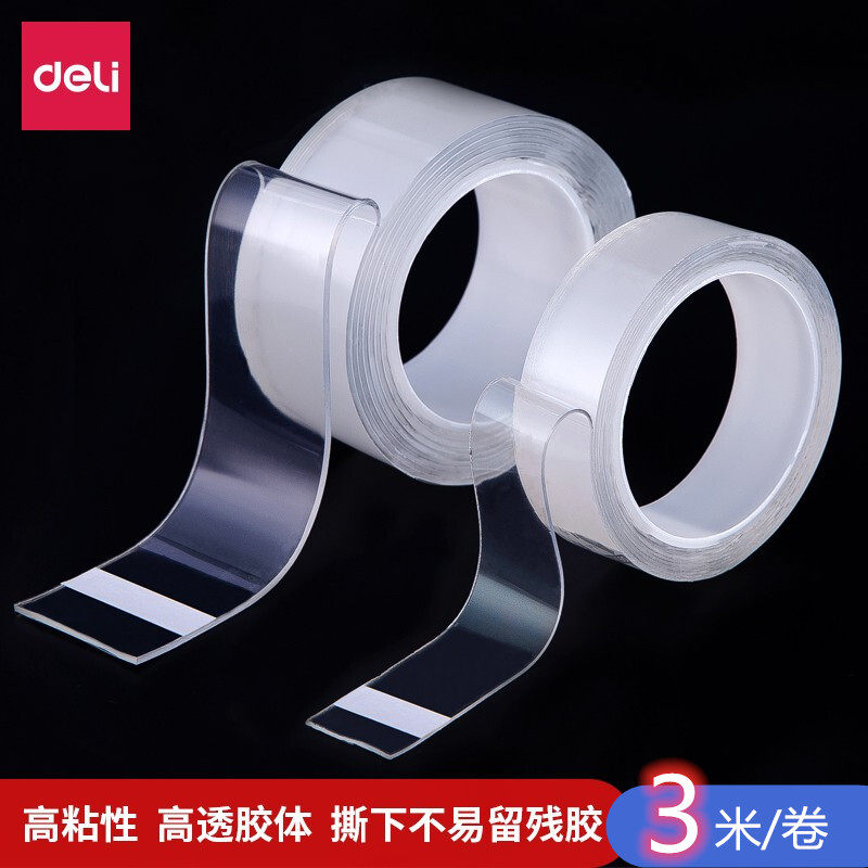 Right-hand acrylic transparent double-sided transparent adhesive tape nanoadhesive adhesive tape reusable with magic glue wall surface