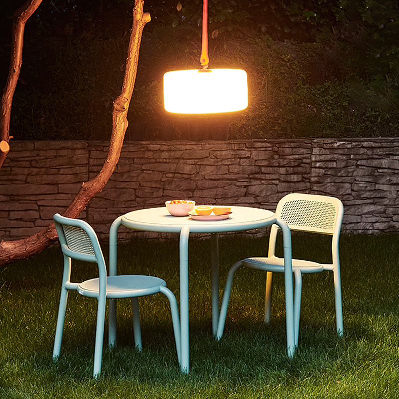 Outdoor Balcony Aluminum Alloy Round Table Chair Combo Patio Outdoor Casual Coffee Table Chairs Combined A Table Two Chairs-Taobao