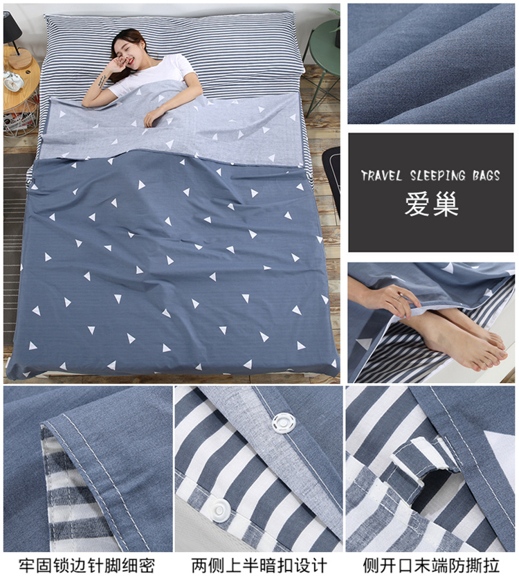 Du lịch bẩn bẩn túi ngủ cotton đơn du lịch đôi di động vệ sinh sheets trong nhà khách sạn khách sạn chống bẩn quilt cover