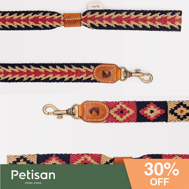 Code Promotion ] Organic cotton collar towed Buddys Spain imported old woven retro pets ultra wide