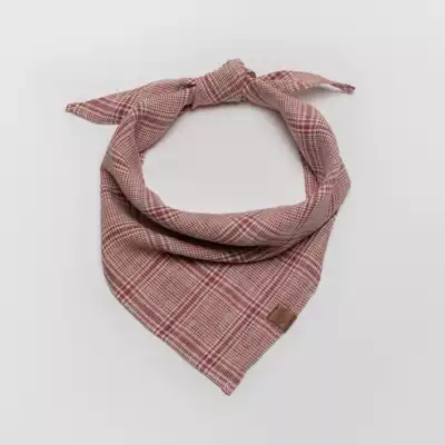 Pet linen plaid saliva towel Cloud7 Germany imported Italian scarf bib bib jewelry square towel