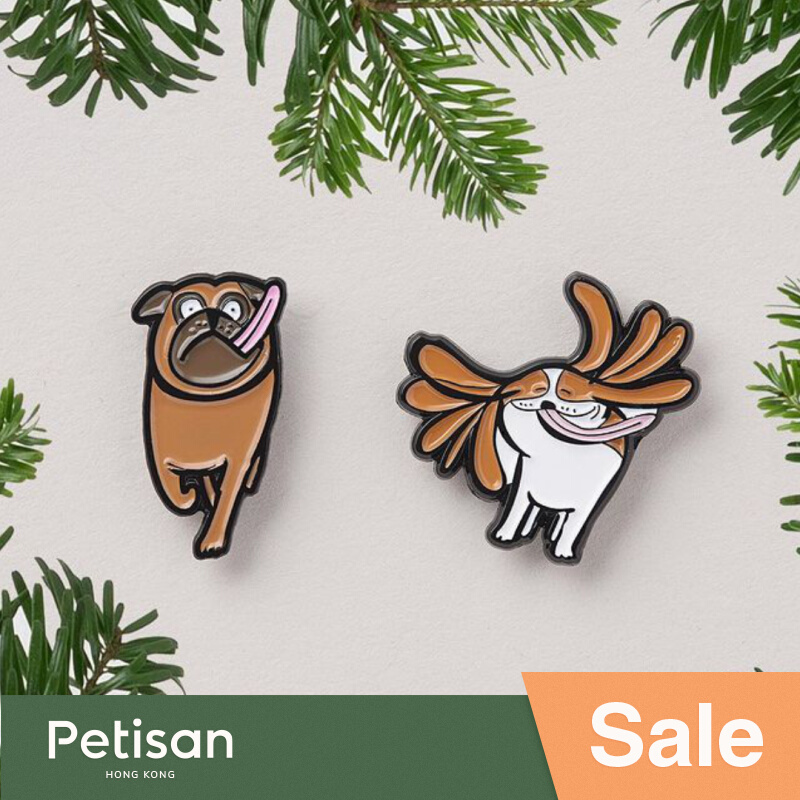 Dogs brooch Doggly Doggs UK DoggyDogs artist Jean Julien joint Petisan