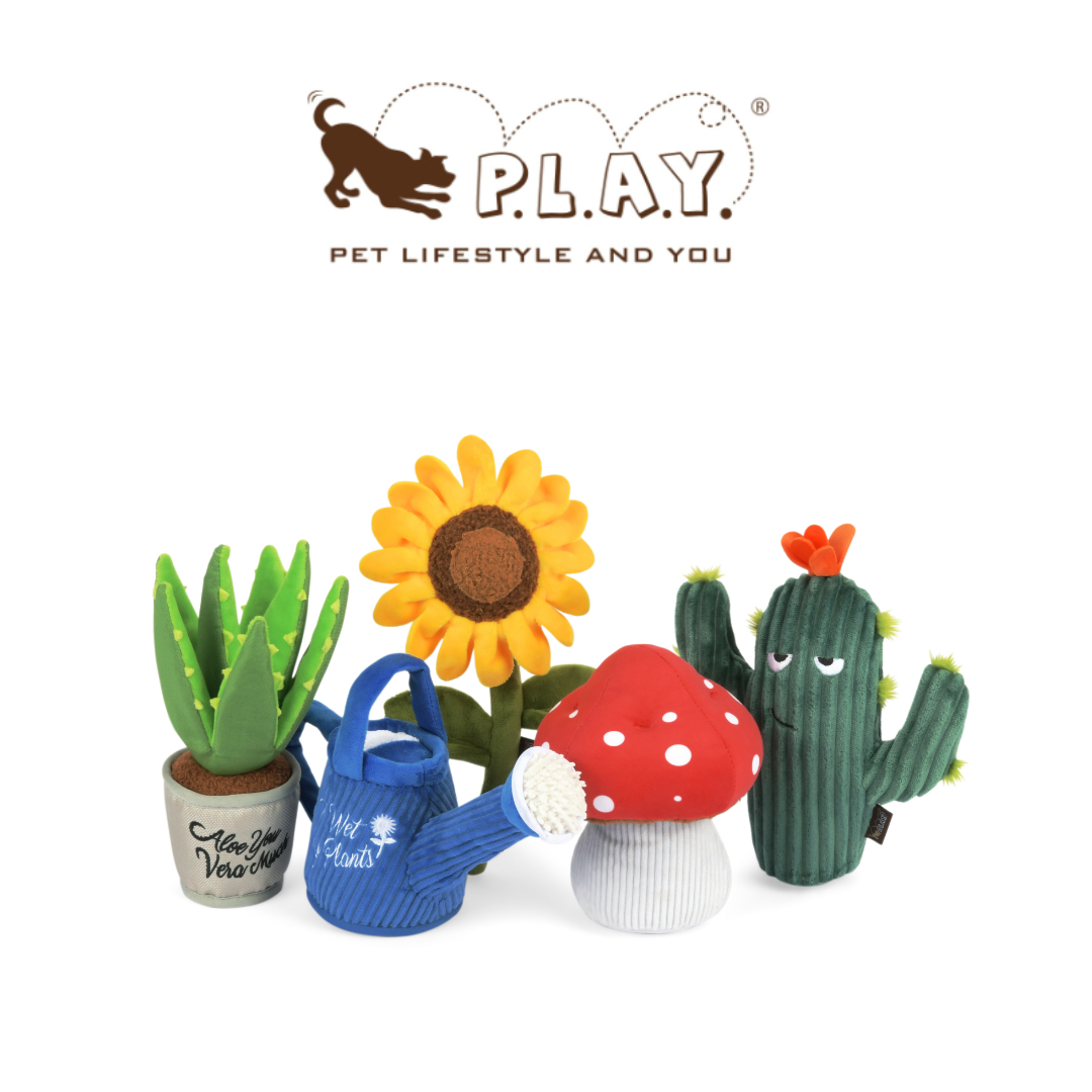 Gardening Series PLAY American New Plush Vocal Interaction Dog Toy Mushroom Cactus Petisan