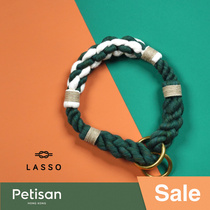 American imports Lasso green hand woven INS pet dog Item Circle Traction Shoulder Back Training Fashion Prope
