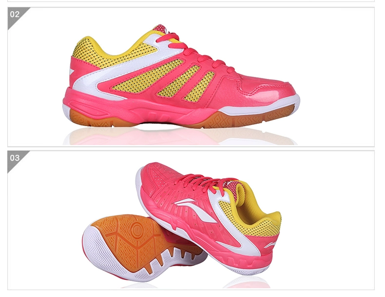 Giày thể thao nữ Li Ning giày cầu lông 2018 mới mang giày chống trượt mùa xuân hè thoáng khí nhẹ nhàng