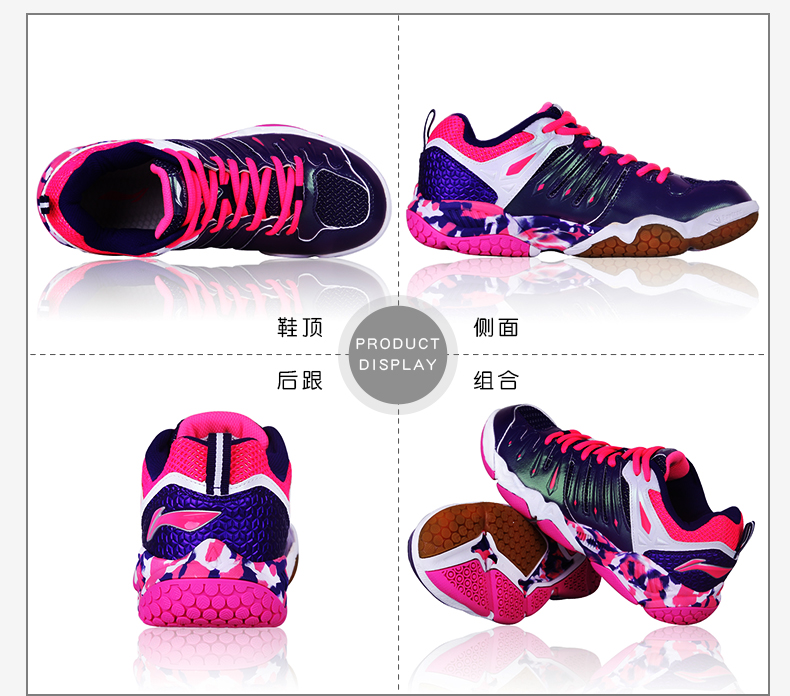 Li Ning giày cầu lông giày của phụ nữ đích thực giày thể thao của phụ nữ trơn thở chạy đào tạo giày hấp thụ sốc siêu nhẹ giày thể thao bitis nam