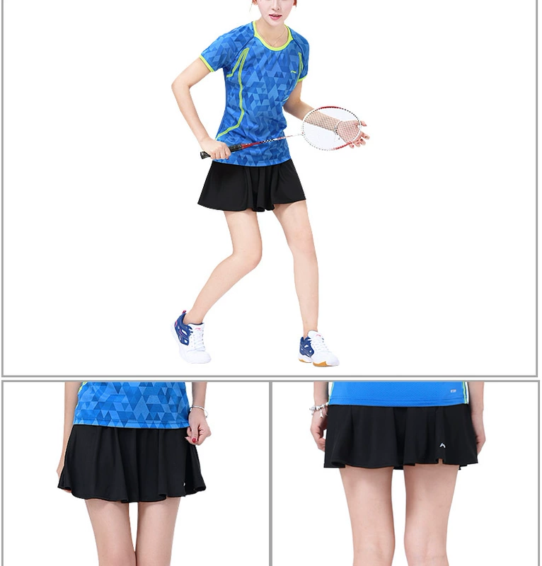 Li Ning thể thao culottes nữ mùa hè chạy chống ánh sáng nhanh khô cầu lông váy trò chơi quần vợt váy váy áo thể thao nữ