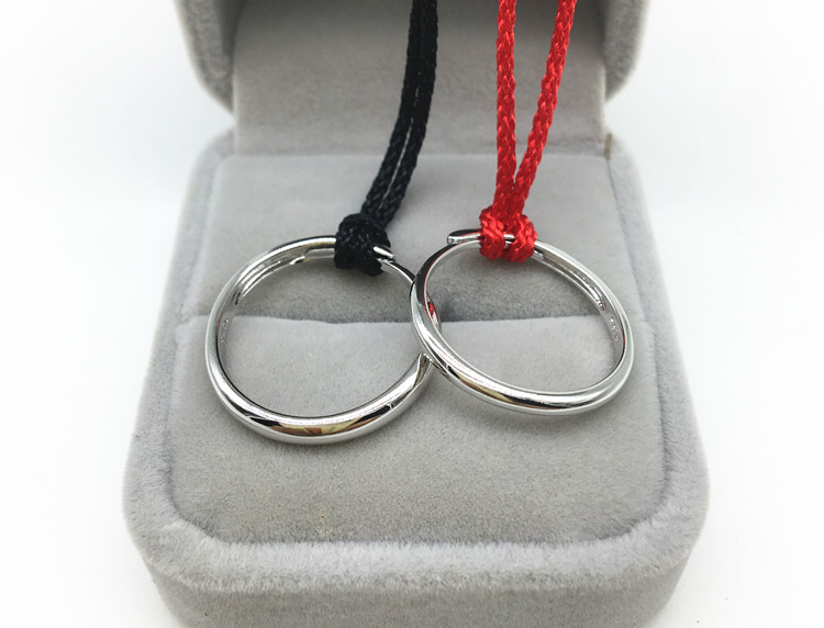 Nhẫn chữ bạc sterling tùy chỉnh Cặp đôi bóng loáng trên nhẫn nam và nữ sinh viên một cặp Nhật Bản và Hàn Quốc đơn giản và hào phóng có thể điều chỉnh nhẫn vàng nữ