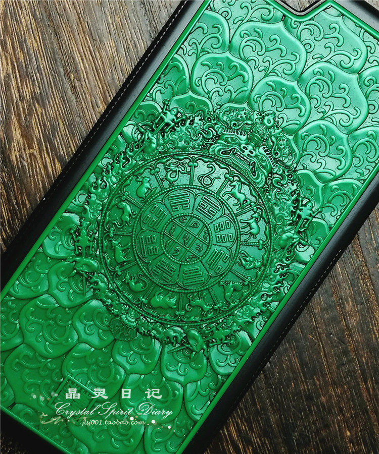 Great lacquer lacquered 9 Palace gossip Biu jade lacquerware mobile phone protective shell iPhone6 7 8Plus 11 12PROMAX