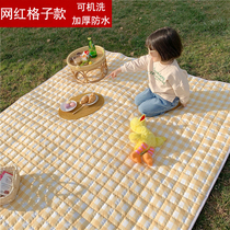  Outing picnic mat Outdoor portable waterproof and moisture-proof thickened ins wind net red primary school student lunch break mat