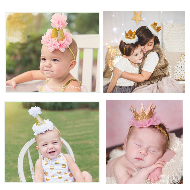 ins children's birthday hat crown baby birthday creative arrangement happy birthday princess prince dress up for supplies-Taobao