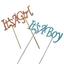 its boy girl and women baby baby baby Welcome pie to baby shower decoration rhinestone cake insert card