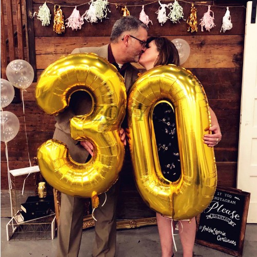 32 Inch Grand Digital Aluminum Film Balloon Birthday Placement Anniversary Golden Wedding Graduation Decorative Balloon Gala Background Wedding-Taobao