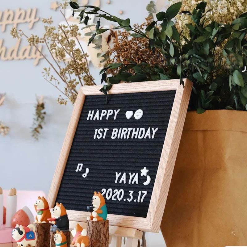 In birthday party felt lettermessage board children's anniversary dessert decoration photo props small red book