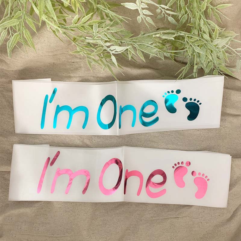 ins baby one year old decoration etiquette with shoulder strap im one I'm one year old man and woman take pictures of props-Taobao