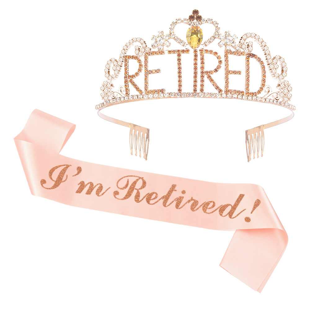 officially retired retirement decoration shoulder strap etiquette with crown teacher colleagues rejoicing gifts-Taobao