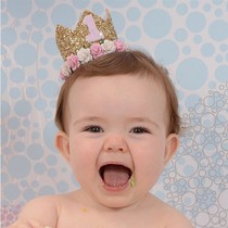 0-3 0-3 year old baby birthday party hat baby full moon photographed props crown birthday hat