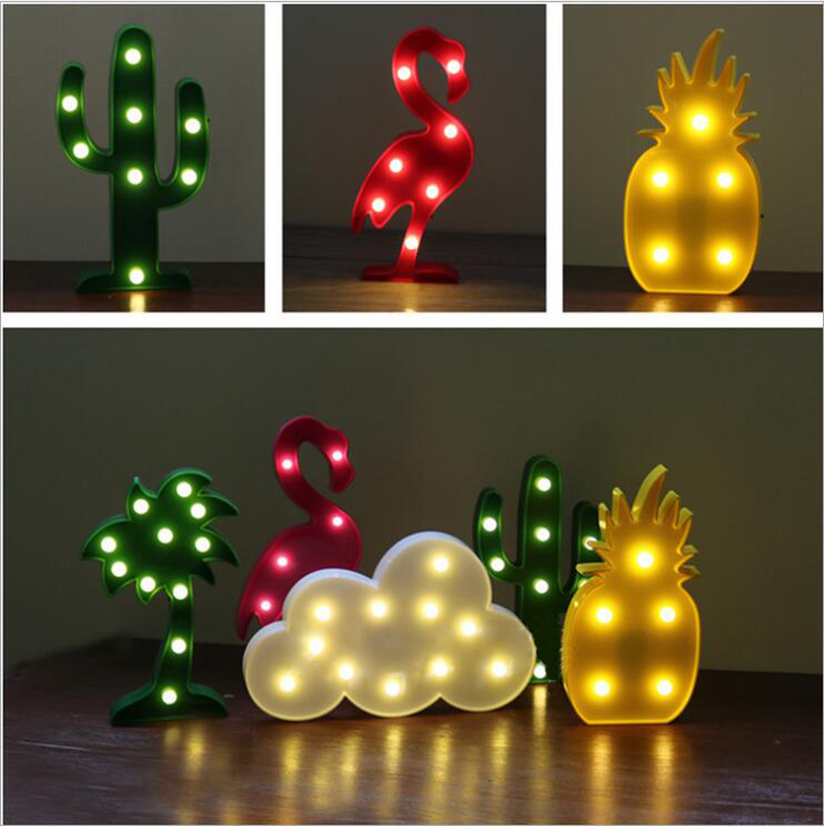 ins girl heart fire crack bird love heart-shaped LED decorative lights cute wedding birthday party lights