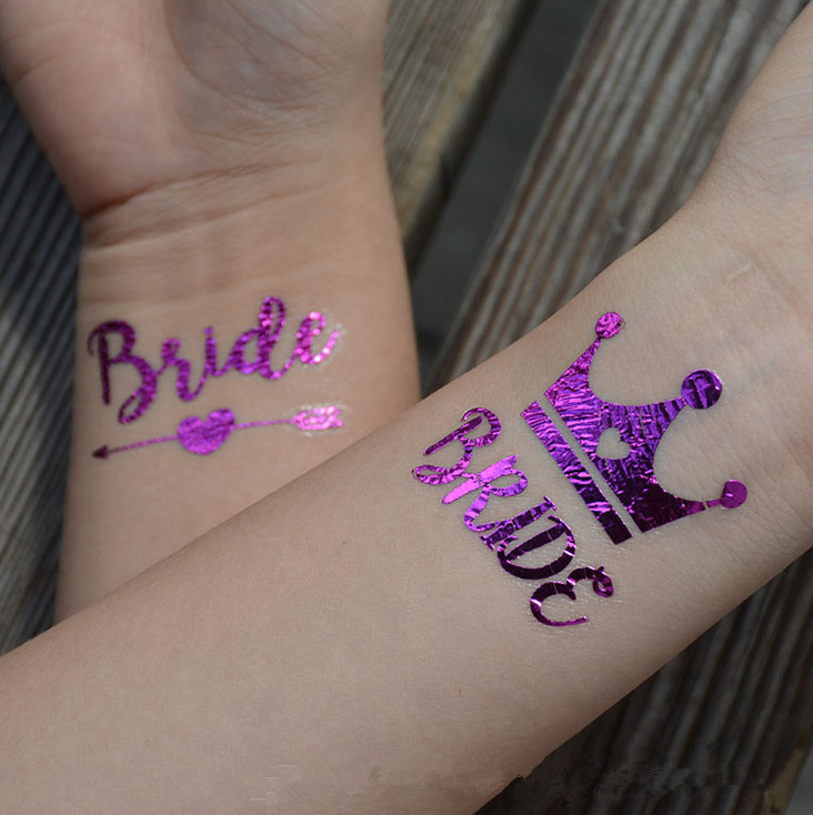 Purple bachelor party wedding party tattoo party tattoo stickers shooting props prop