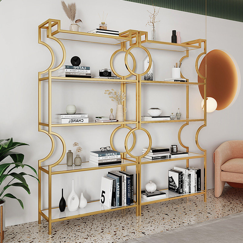 Online Red Clothing Store Bag Package Show Show Beauty Chia Store Cosmetics Display Rack Iron Art Multilayer Bookshelves Landing Shelve