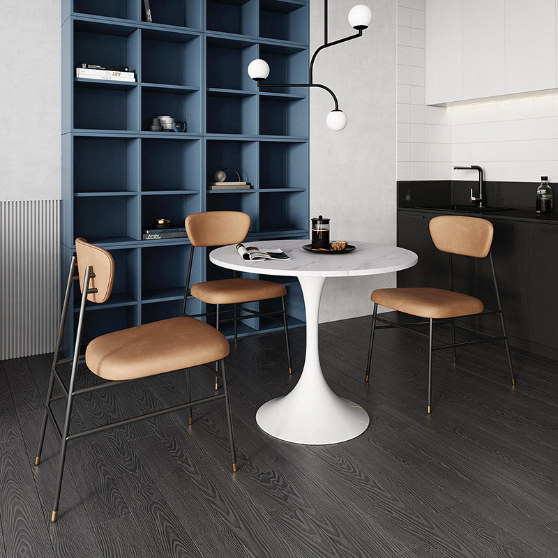 Tulip White Small Round Table Balcony Leisure Table And Chairs Combined Rest Area Reception Talks Table Tennis Red Rock Plate Table