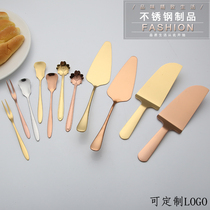 Stainless steel toothed cake shovel triangle pizza shovel baking knife cheese cutter kitchen gadget