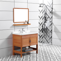 Floor-to-ceiling bathroom cabinet combination Modern simple space aluminum washbasin cabinet Bathroom sink simple washbasin