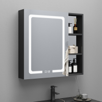 Space aluminum bathroom smart mirror cabinet separately bathroom wall-style toilet containing bathroom mirror with lamp customized