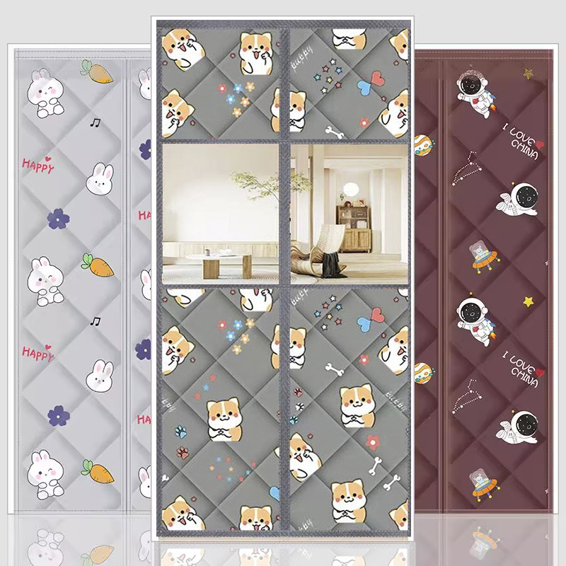 Autumn and Winter Self-Absorbing Cotton Door Curtain, Thickened for Home Use, Warm and Insulated, Windproof, Soundproof, Cold-Proof Door Curtain