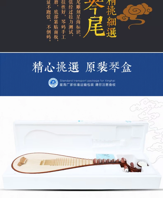 Bắc Kinh Xinghai instrument nhạc cụ Aussie Dalbergia kiểm tra tài liệu chuyên nghiệp chơi gỗ hồng mộc trưởng thành 琵琶 8914 - Nhạc cụ dân tộc