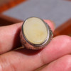 Jade Jubilee Jewelry Hetian Jade Sprinkled Gold Skin White Jade Ring Ring