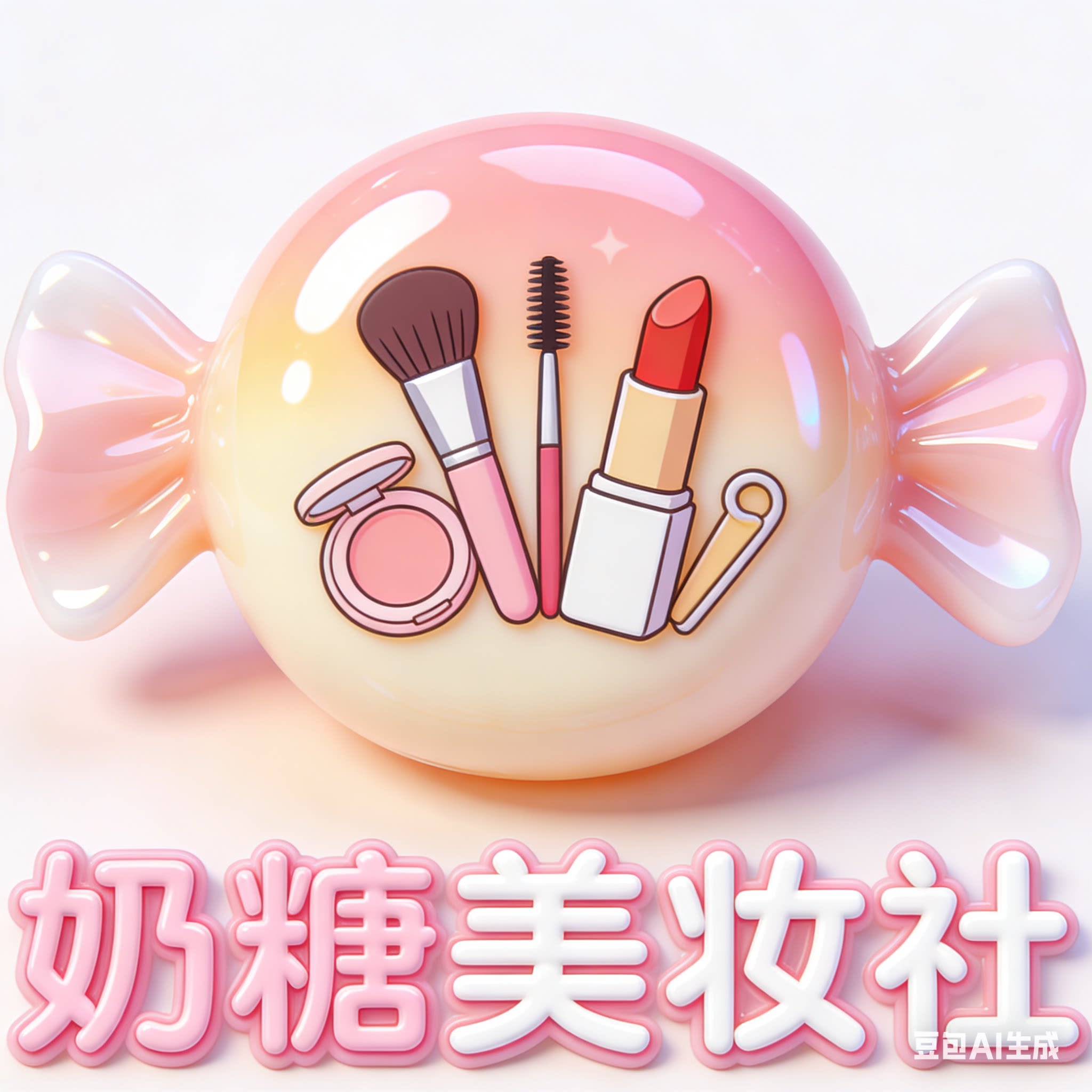 奶糖美妆社的LOGO