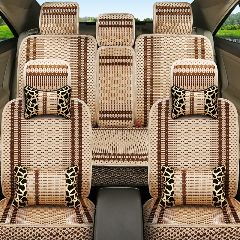 All-Season Car Seat Cushion, Breathable Ice Silk, Fully Enclosed Car Fabric Seat Cover, Special Car Seat Cushion