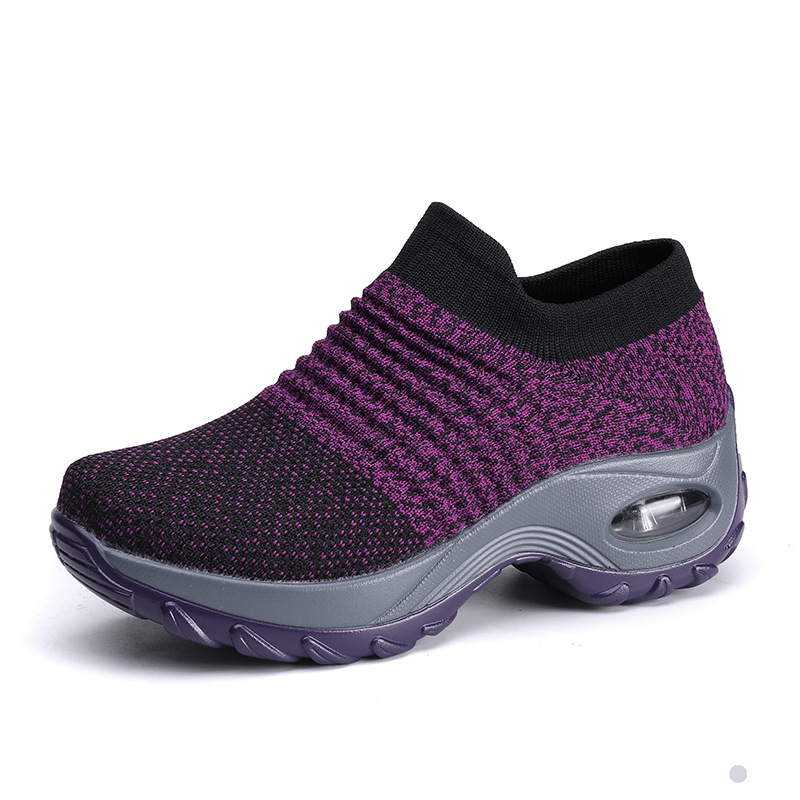 VioletBig size 41 One 43   Fattening widen Fat feet Thick bottom middle age mom Wide head motion female Rocking shoes