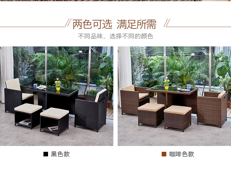 Wicker ghế ba mảnh kết hợp ban công sân thượng ngoài trời bàn ghế ngoài trời ghế ngoài trời phòng nắng giải trí đồ nội thất sáng tạo bộ bàn ghế sân thượng