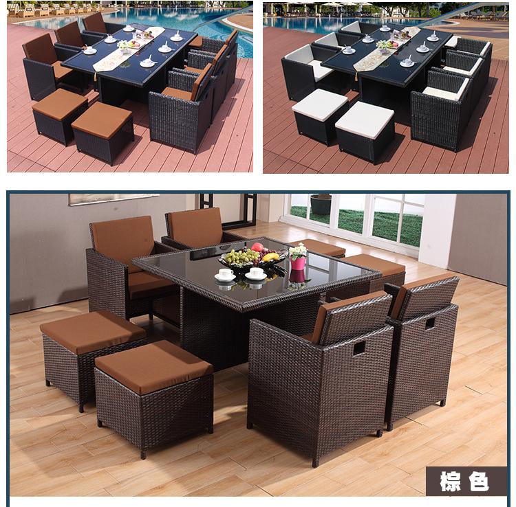 Ban công ngoài trời bàn ghế Wicker ghế cà phê bàn ​​năm mảnh sân vườn mây bàn ghế khách sạn giải trí đồ gỗ ngoài trời - Bàn ghế ngoài trời / sân bàn ghế ban công chung cư