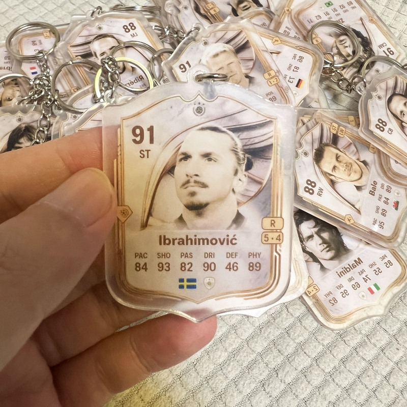 Fc26 Legendary Football Player Data Acrylic Keychain Pendant Star Player Merchandise Gift Souvenir