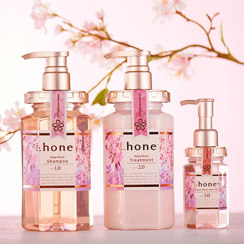 Spot Limited Cherry Blossom Hair Oil Japan Honeys Antics Flower Honey Nourishing Shampoo With Shampoo for hair care