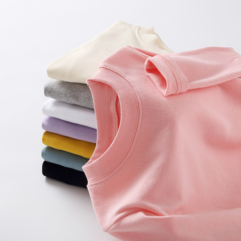 Children long sleeve T-shirt girl spring dress semi-high neckline undershirt autumn winter new boy pure cotton autumn clothes baby blouse