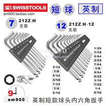 IMPERIAL HEX WRENCH 212Z H-12 SHORT BALL 212Z H SWITZERLAND PB SET PB SWISS TOOLS