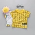 Mùa hè 2019 mới Quần áo trẻ em trẻ em Hàn Quốc Doraemon phim hoạt hình cotton cổ tròn tay ngắn - Áo thun áo trẻ em Áo thun