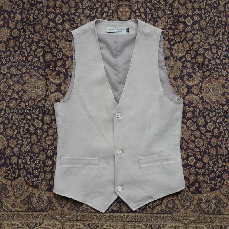 Summer Thin Linen Vest for Men, Korean Style Slim Fit Suit Vest, Trendy Casual Cotton-Linen Sleeveless Jacket